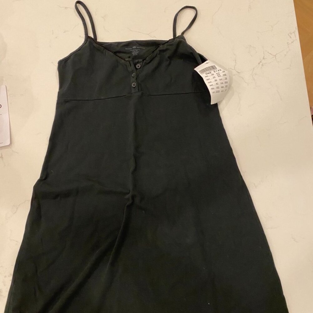 Brandy Melville  Black Cotton-Blend Short Dress One Size